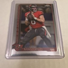 2025 Topps Chrome NFL 2 Card Lot Baker Mayfield Bucky Irving