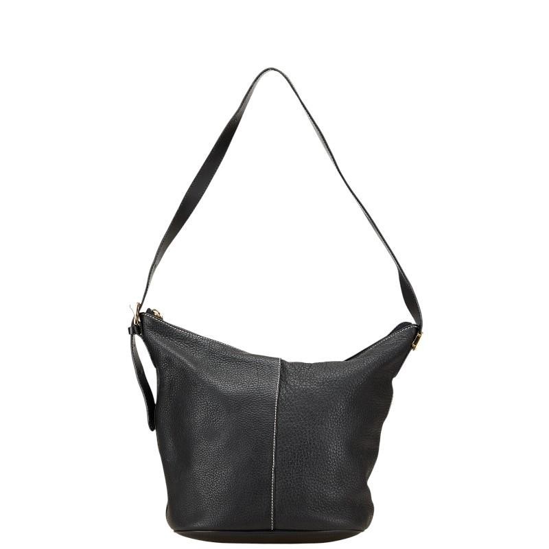 Borsa a tracolla Burberry Nova Check Shadow Horse in pelle nera vintage...