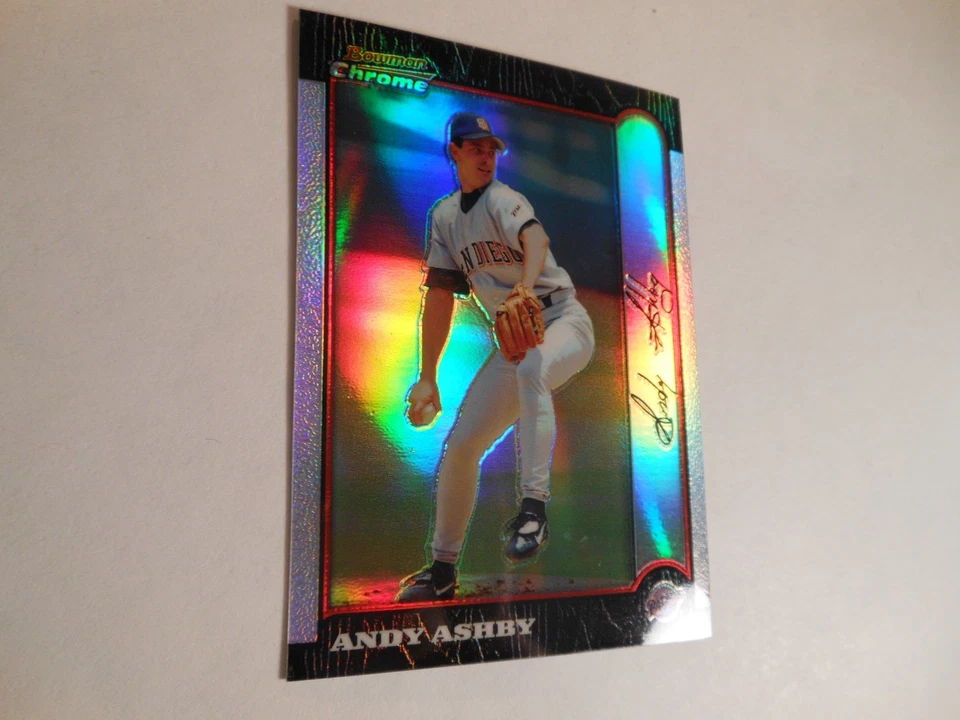 1999 Bowman Chrome Refractor #232 Andy Ashby San Diego Padres - Image 3 of 4