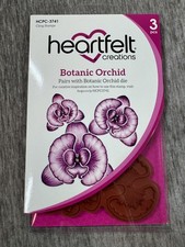 Heartfelt Creations Botanic Orchid Cling Stamps Set 3 pcs HCPC-3741 Made in USA
