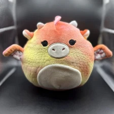 Squishmallow Celestina The Dragon Plush Toy Size 5 Inch Pink Orange Tie Dye