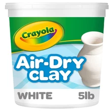 Air Dry Clay (5Lb Bucket), Natural White Modeling Clay for Kids