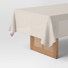 60"x120" Linen Blend Tablecloth Cream