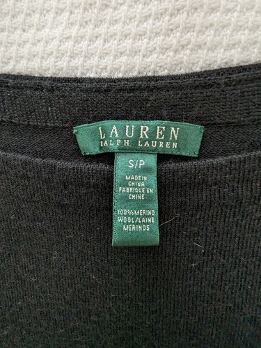 Lauren Ralph Lauren Wollkleid schwarz Merinowolle Etui Gr. Small Langarm - Bild 3 von 9