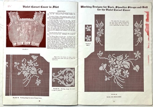 vintage FILET CROCHET, ANNE ORR~ J & P COATS, CLARK'S~ 2+ booklets~1916,30s-40s - Picture 16 of 17