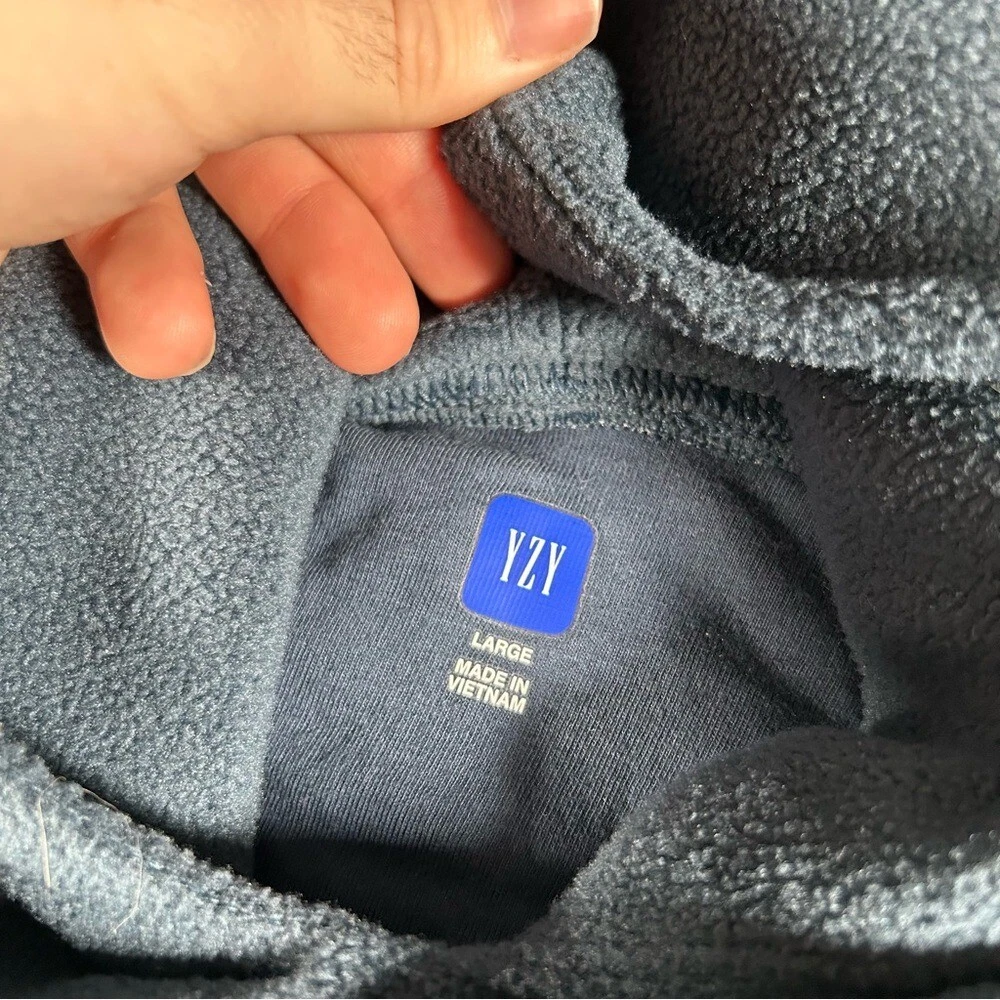 Felpa con cappuccio Yeezy Gap uomo grande blu oversize Boxy Kanye ingegnerizzata da Balenciaga