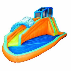 Banzai Kids Inflatable Surf Rider Aqua Lagoon Water Park Slide Pool (Open Box) - Click1Get2 Promotions