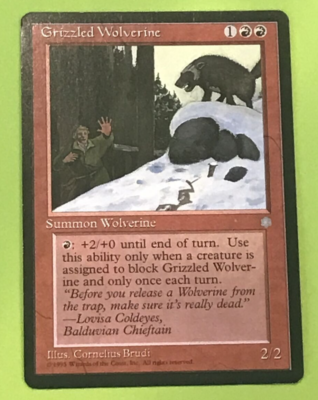 MTG - Magic the Gathering - Ice Age (1995) - Grizzled Wolverine | eBay