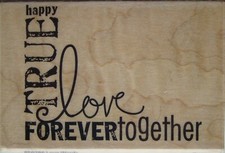 LOVE WORDS Rubber Stamp PS0286 Hampton Art Brand NEW forever true together