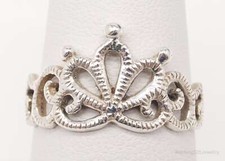Vintage Crown Sterling Silver Ring - Size 7.75
