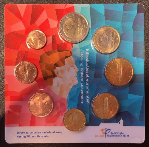 KMS - Niederlande 2014 - "Erste Euromünzensatz König Willem", ("ungeöffnet")