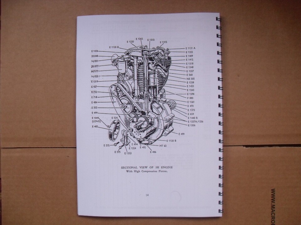 Tr 6 Triumph TRIUMPH Teilebuch / Ersatzteilkatalog 1938 Für T70