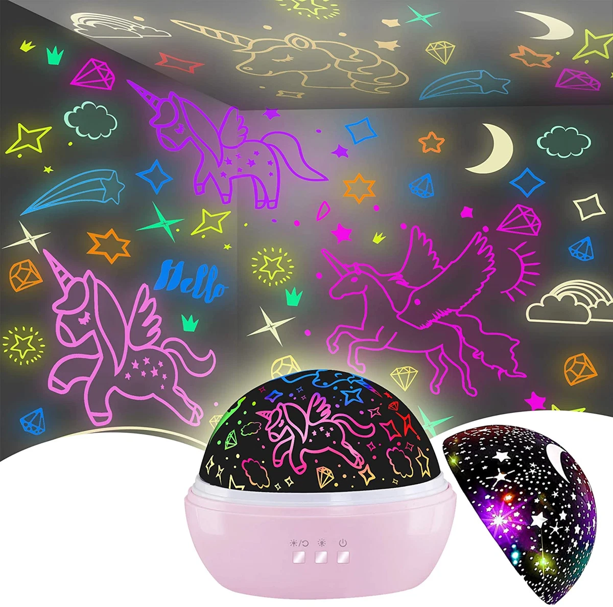 HONGID Unicorn Toys for 3 8 Year Old Girls Star Projection Cool