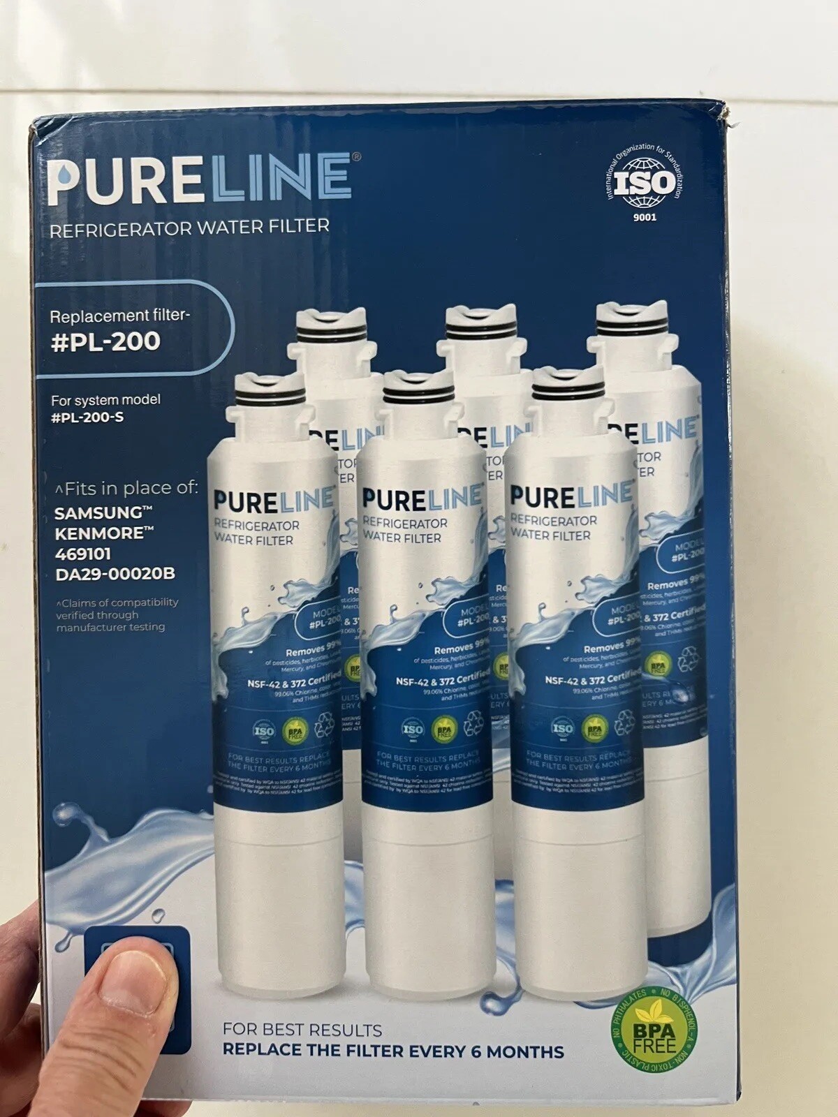 Pureline Refrigerator Water Filters Pack of 4 PL200 NEW SEALED eBay