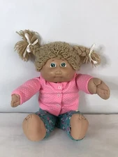 VINTAGE CABBAGE PATCH DOLL BLONDE GIRL BRAIDED PIGTAILS 1978 1982