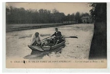 77 FONTAINEBLEAU #18924 HUNTING DEER DRAGE AU BREAU