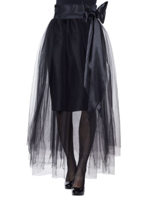 LONG TULLE SKIRT WITH SASH BELT HALLOWEEN COSTUME COSPLAY WOMENS