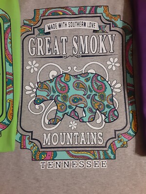 BEAR GREAT SMOKY MOUNTAIN TEES BRAND NEW GRAPHIC DESIGN  TEE SHIRT SIZE LARGE