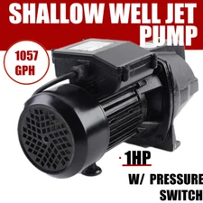 1HP Shallow Well 750W Jet Water Pump w/ Pressure Switch 12.5GPM Self Priming