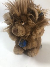 R DAKIN  Co LUDICROUS Lion Plush Animal Toy 1982 9" Vintage Fluffy Hair NWT NOS