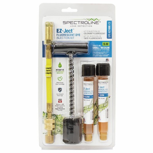 New Pro HVAC Leak Detector Spectroline EZJECT FLUORESCENT DYE