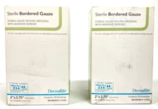 100 Pack (2 Boxes -50 each) DermaRite 2”x3.75” Adhesive Wound Dressings EXP 5/27