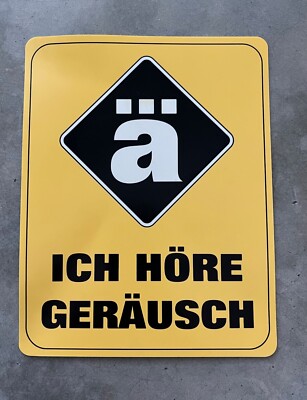 die Ärzte Schild Ich höre Geräusch dÄ Fanartikel Sammlerstück Plastik
