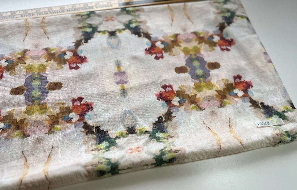 Laura Park Designs Orchid Blossom Bolster Watercolor Pillow 14" x 36" Cover Only - Image 4 of 4