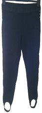F F Casual Collection Black Stirrup Leggings Size 10