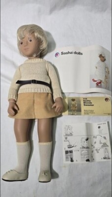 Rare Sasha 112 Sasha Blonde Sweater Doll Gotz New German Sk5 6DU Damaged Box