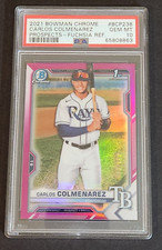 2021 Bowman Chrome Prospects Fuchsia Refractor /199 Carlos Colmenarez PSA 10