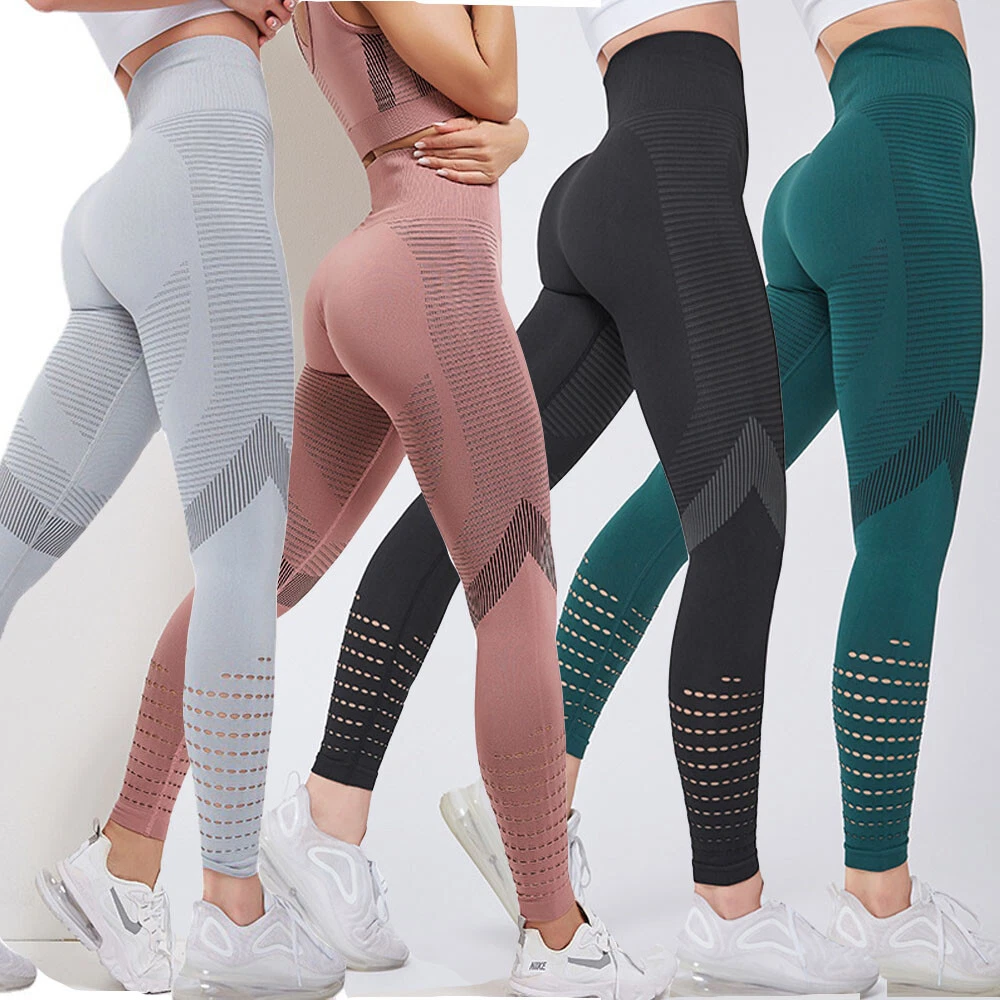 Women Skin Tight Nude Yoga Leggings Nuls Seamless GYM Fitness Active Pants  High Waisted