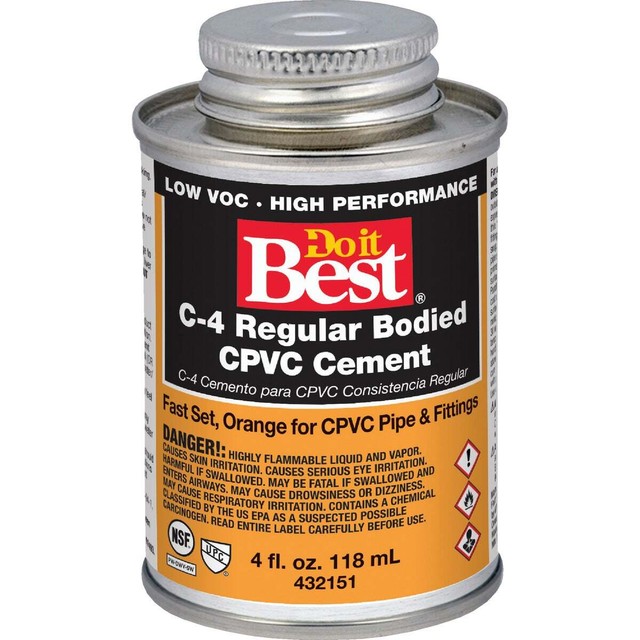 Do it Best 8 Oz. Regular Bodied Orange CPVC Cement 018714-24 SIM Supply Inc. TN9981 Do it Best 8 Oz. Regular Bodied Orange CPVC Cement 018714-24 SIM Supply Inc. TN9981