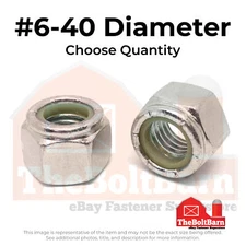 #6-40 316 Stainless Steel Nylon Insert Lock Nuts (Pick Quantity)