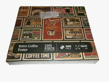 Retro Coffee Poster 1000 Pieces Jigsaw Puzzle 50 cm x 70 cm NEW - STILL SEALED