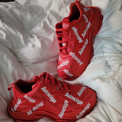 Balenciaga Sneakers - Men’s 10 Balenciaga Fabric Mesh Clear Sole Mens Triple S Sneakers 10  main image 3