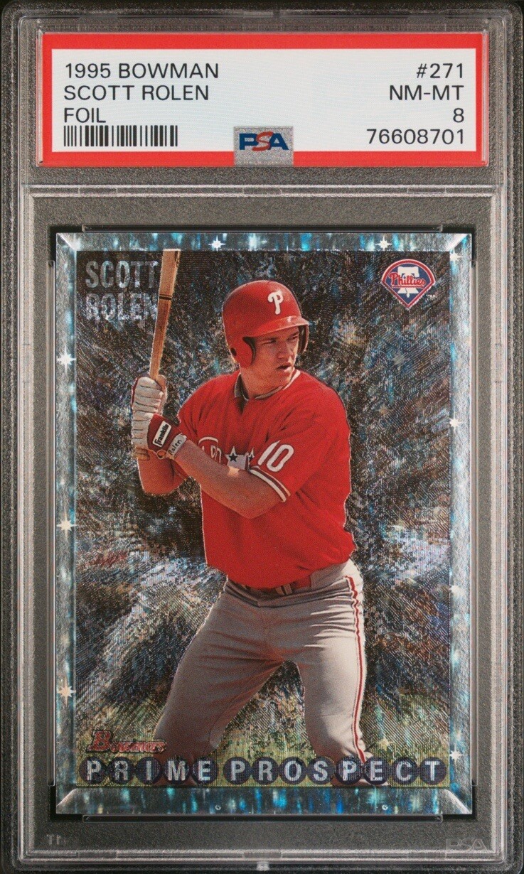 1995 Bowman Scott Rolen Foil Rookie #271 PSA 8 NM-MT HOF Philadelphia Phillies