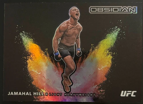Jamahal Hill 2023 Panini UFC Obsidian Black Color Blast Card #BCB-JH