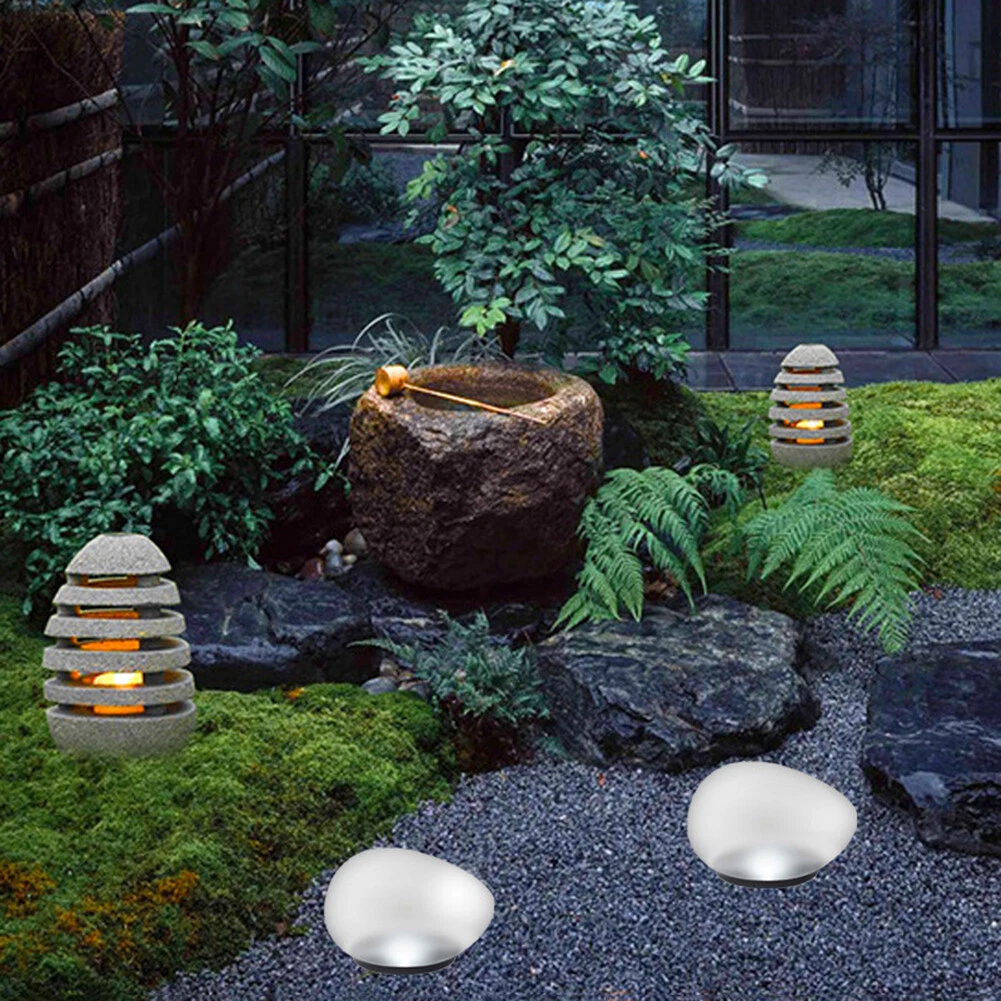 Solar garden light stones outlet