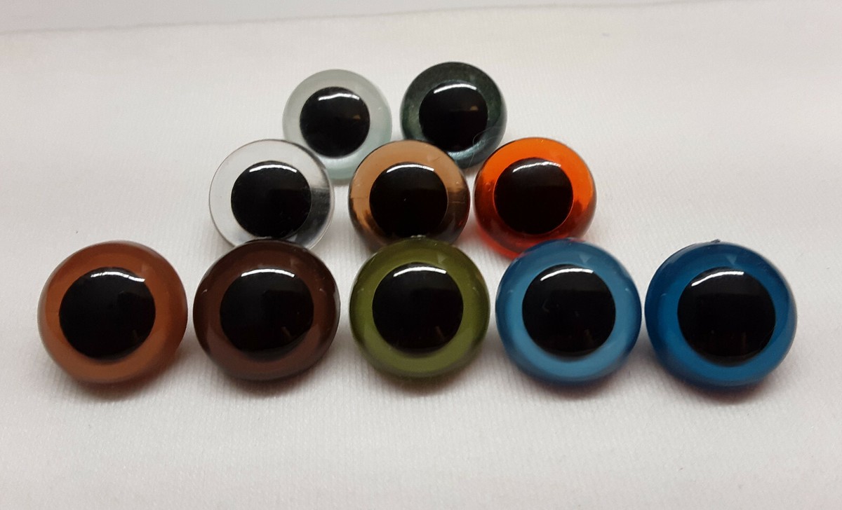 150 Occhi Di Sicurezza In Plastica Nera Per Pupazzi E Bambole, 8 Misure Da 10 A 30 Mm Con Rondelle, Kit Accessori Fai Da Te Per Orsacchiotti E Burattini - 2