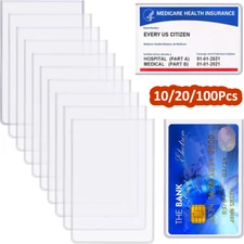 Medicare Card Holder Protector Sleeves Clear PVC For Credit Card Business Card