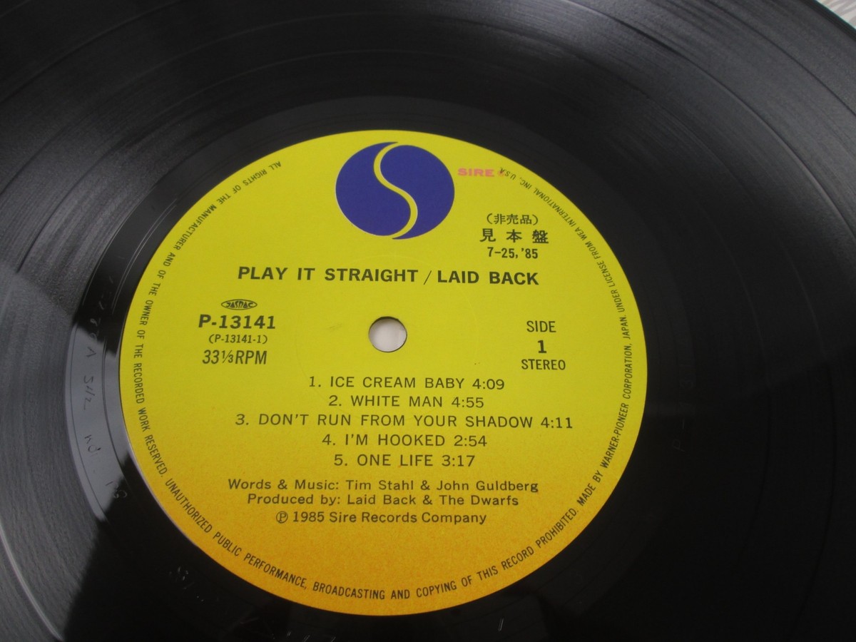 Laid Back ‎Play It Straight Promo P-13141 with OBI Japan LP