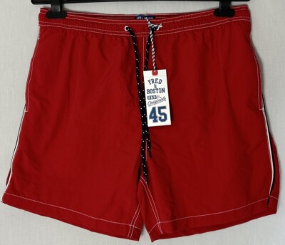 Fred & Boston Men s Swim shorts size large red BNWT