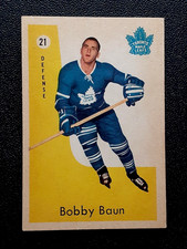 BOBBY BAUN 1959-60 PARKHURST NHL HOCKEY 59-60 #21 VGEX+/EX          90805