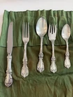 Reed and Barton Burgundy 5 Piece Place Setting Sterling Silver With Monogram