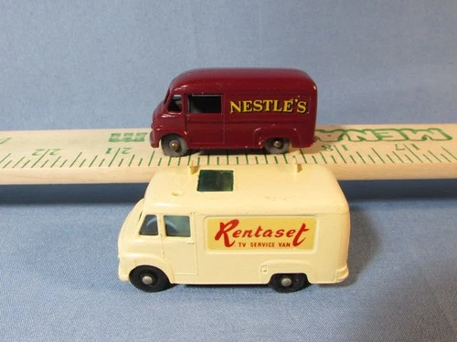 Vtg Lesney Matchbox #62 Rentaset TV Service Van & #69 Nestle's  Exc Original