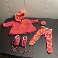 American Girl Bitty girl Twin Clothes Fall Frolic Outfit hair tie Shoes complete