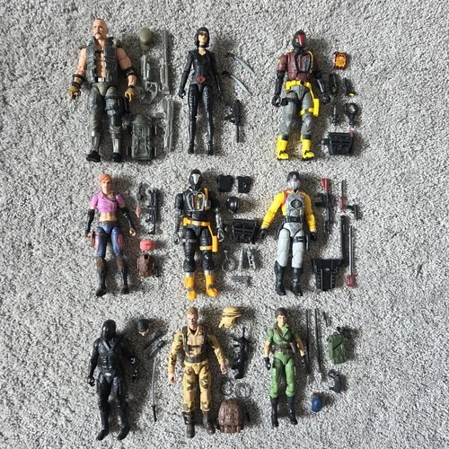 Lot of 9 G.I. Joe Classified Action Figures Cobra Hasbro 100% Complete GI ARAH