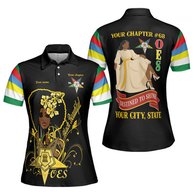 Custom Chapter Name OES Order Of The Eastern Star Destined Women 3D Polo Shirt