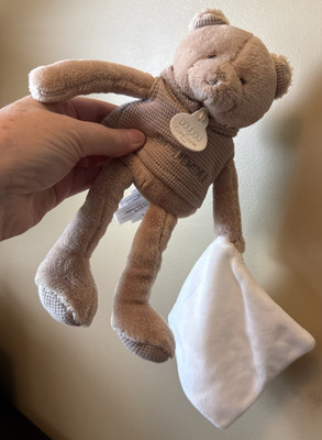 10'' Brown DOUDOU ET COMPAGNIE Paris SWEETY BEAR PLUSH with MINI LOVEY
